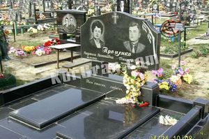 стела на двоих с цоколями и надгробиями